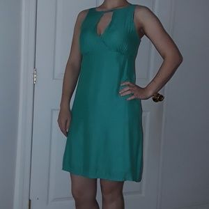 PROMOD Emerald Green Keyhole Empire Waist Dress